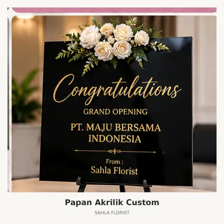 Papan Bunga Akrilik Sekupang